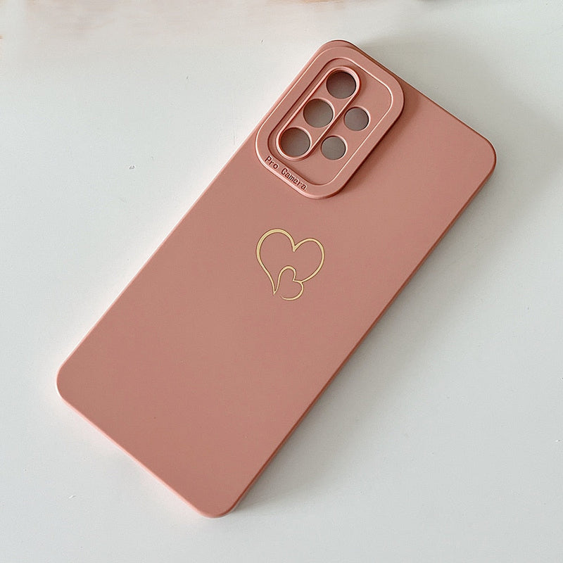 2 Cute Hearts Together Samsung Case-Exoticase-For Samsung S22 Ultra-Pink-