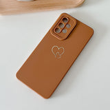 2 Cute Hearts Together Samsung Case-Exoticase-For Samsung S22 Ultra-Brown-
