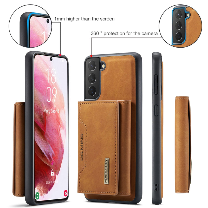 2 In 1 Detachable Magnetic Leather Samsung Galaxy Case-Exoticase-