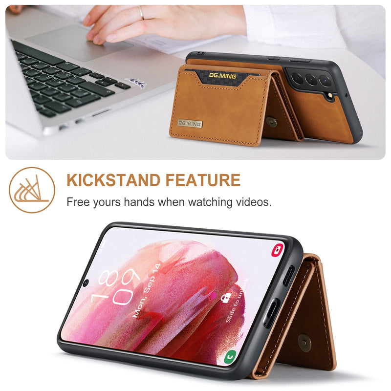 2 In 1 Detachable Magnetic Leather Samsung Galaxy Case-Exoticase-