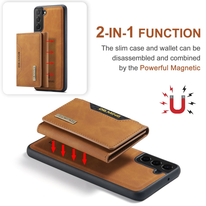 2 In 1 Detachable Magnetic Leather Samsung Galaxy Case-Exoticase-
