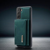 2 In 1 Detachable Magnetic Leather Samsung Galaxy Case-Exoticase-Samsung S23 Ultra-Blue Green-