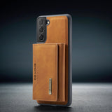 2 In 1 Detachable Magnetic Leather Samsung Galaxy Case-Exoticase-Samsung S23 Ultra-Brown-
