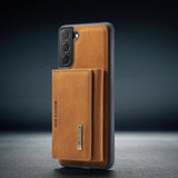 2 In 1 Detachable Magnetic Leather Samsung Galaxy Case-Exoticase-Samsung S23 Ultra-Brown-