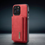 2 In 1 Detachable Magnetic Leather iPhone Case - Exoticase - For iPhone 15 Pro Max / Red