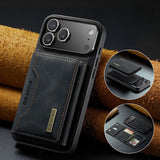 2 In 1 Detachable Magnetic Leather iPhone Case-Exoticase-For iPhone 18 Pro Max-Black-Exoticase