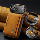 2 In 1 Detachable Magnetic Leather iPhone Case-Exoticase-For iPhone 18 Pro Max-Brown-Exoticase