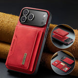 2 In 1 Detachable Magnetic Leather iPhone Case-Exoticase-For iPhone 18 Pro Max-Red-Exoticase