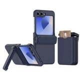 2 in 1 Wallet Bracket Samsung Z Flip Case-Exoticase-Blue-For Galaxy Z Flip 6-Exoticase