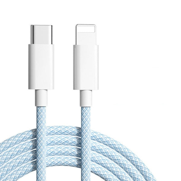 20W USB C to Lightning Cable for iPhones - Exoticase - Blue / 0.3 Meters / 1 Foot