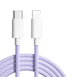 20W USB C to Lightning Cable for iPhones - Exoticase - Purple / 0.3 Meters / 1 Foot