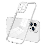 3 in 1 Hybrid Transparent Bumper Shockproof Apple iPhone Case-Exoticase-For iPhone 14 Pro Max-White-