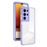 3 in 1 Hybrid Transparent Bumper Shockproof Samsung Galaxy Case-Exoticase-For Samsung S23 Ultra-Purple-
