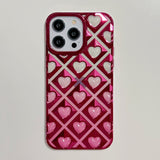 3D Hearts Gradient iPhone Case-Exoticase-