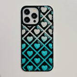 3D Hearts Gradient iPhone Case-Exoticase-