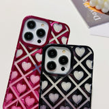 3D Hearts Gradient iPhone Case-Exoticase-