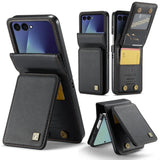 4 Card Wallet Samsung Z Flip Case-Exoticase-Black-for Samsung Z Flip 8-Exoticase