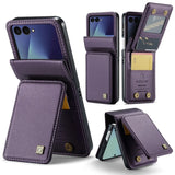 4 Card Wallet Samsung Z Flip Case-Exoticase-Purple-for Samsung Z Flip 8-Exoticase