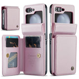 4 Card Wallet Samsung Z Flip Case-Exoticase-Rose Gold-for Samsung Z Flip 6-Exoticase