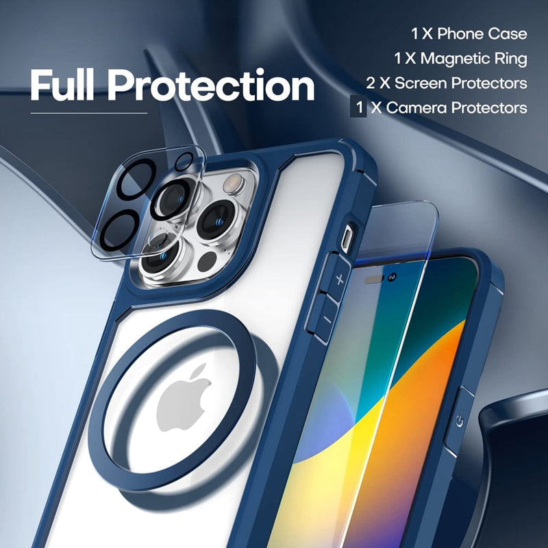 5 in 1 Complete Protection Rugged iPhone Case-Exoticase-