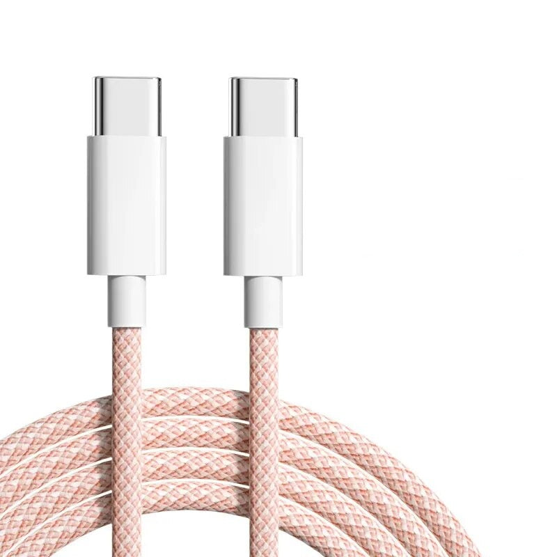 60W USB Type C to USB Type C Cable-Exoticase-Pink-0.3 Meters or 1 Foot-