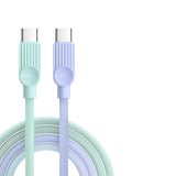 60W USB Type C to USB Type C Cable-Exoticase-Purple Green-1 Meters or 3 Feet-Exoticase