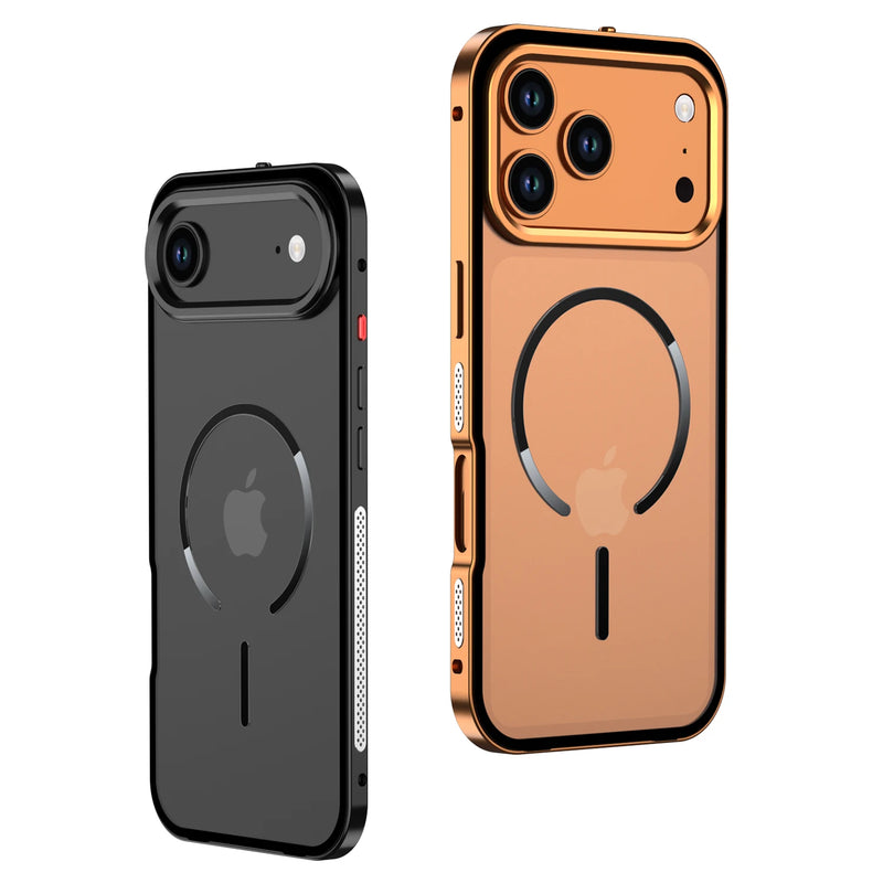 AeroMag Metal Bumper Frosted Back iPhone Case-Exoticase-Exoticase