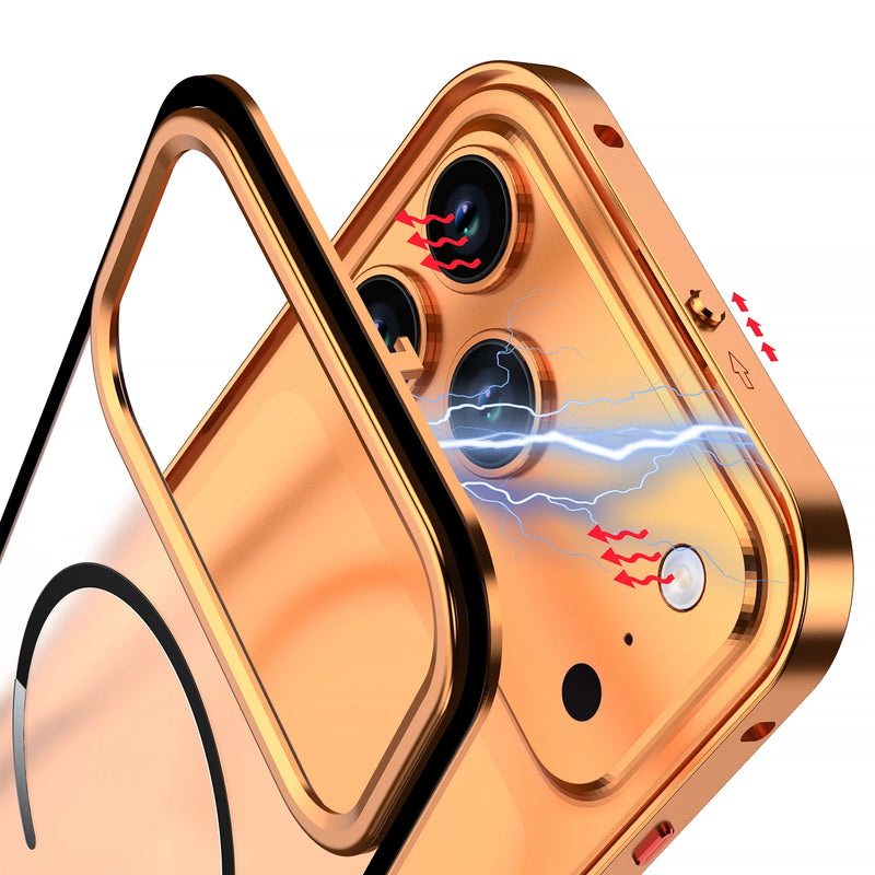 AeroMag Metal Bumper Frosted Back iPhone Case-Exoticase-Exoticase