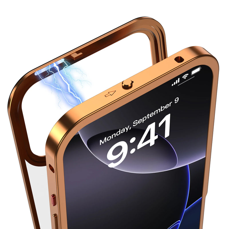 AeroMag Metal Bumper Frosted Back iPhone Case-Exoticase-Exoticase