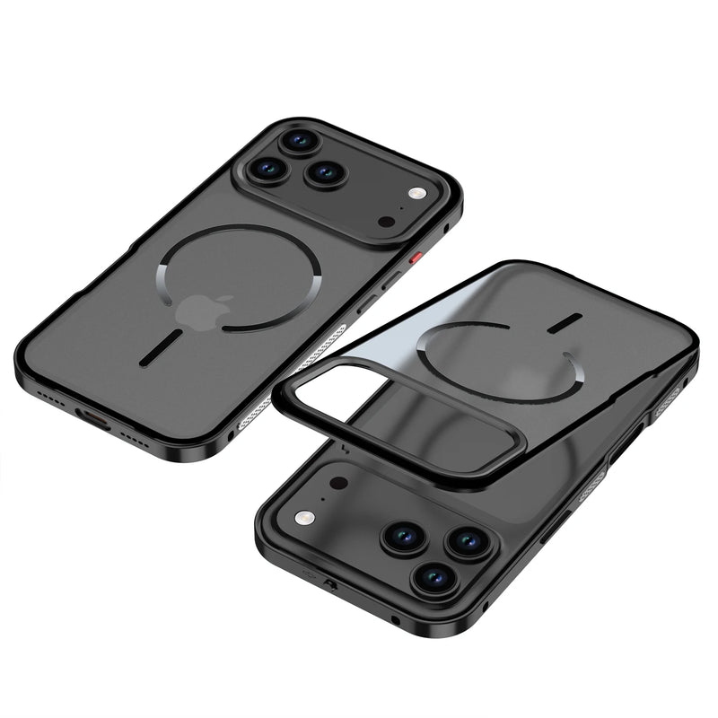 AeroMag Metal Bumper Frosted Back iPhone Case-Exoticase-Exoticase