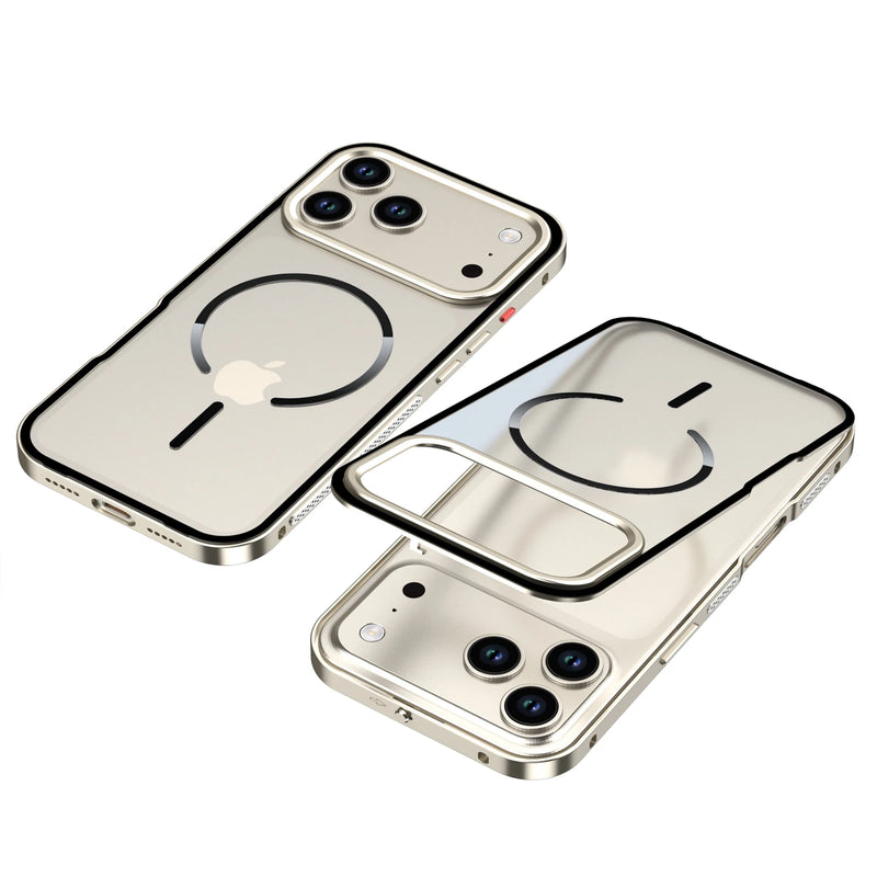 AeroMag Metal Bumper Frosted Back iPhone Case-Exoticase-Exoticase