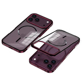 AeroMag Metal Bumper Frosted Back iPhone Case-Exoticase-Burgundy-For iPhone 18 Pro Max-Exoticase