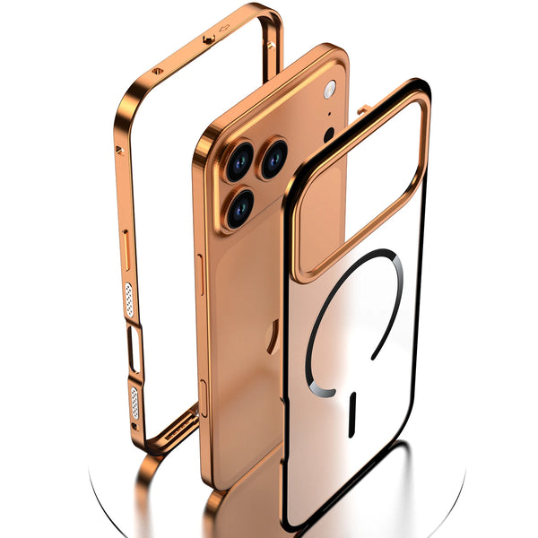 AeroMag Metal Bumper Frosted Back iPhone Case-Exoticase-Exoticase