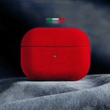 Alcantara Apple AirPods Case-Exoticase-for AirPods Pro 3-Red-Exoticase
