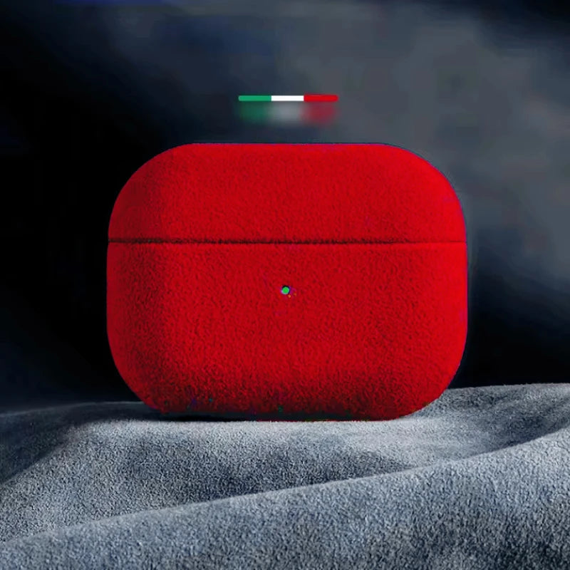 Alcantara Apple AirPods Case-Exoticase-for AirPods Pro 3-Red-Exoticase