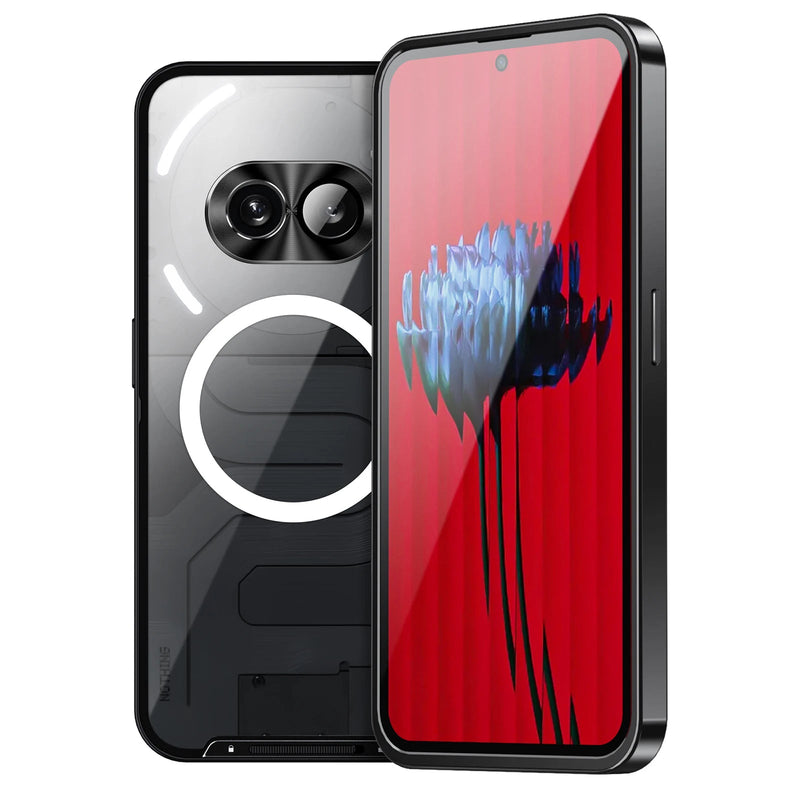 Aluminum Frame Matte Back Nothing Phone Case-Exoticase-For Nothing Phone 2A-Black-Exoticase