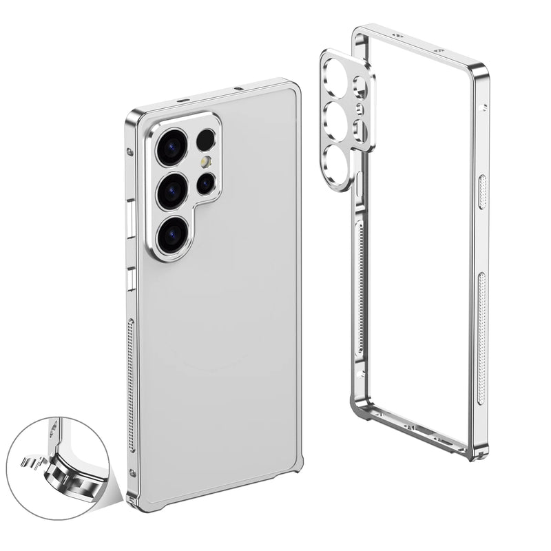 Aluminum Metal Bumper Frame Samsung Case-Exoticase-Samsung S25 Ultra-Silver Vent-Exoticase