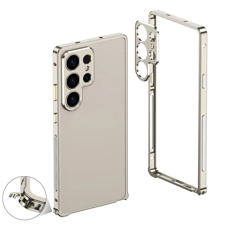 Aluminum Metal Bumper Frame Samsung Case-Exoticase-Samsung S25 Ultra-Gold Vent-Exoticase