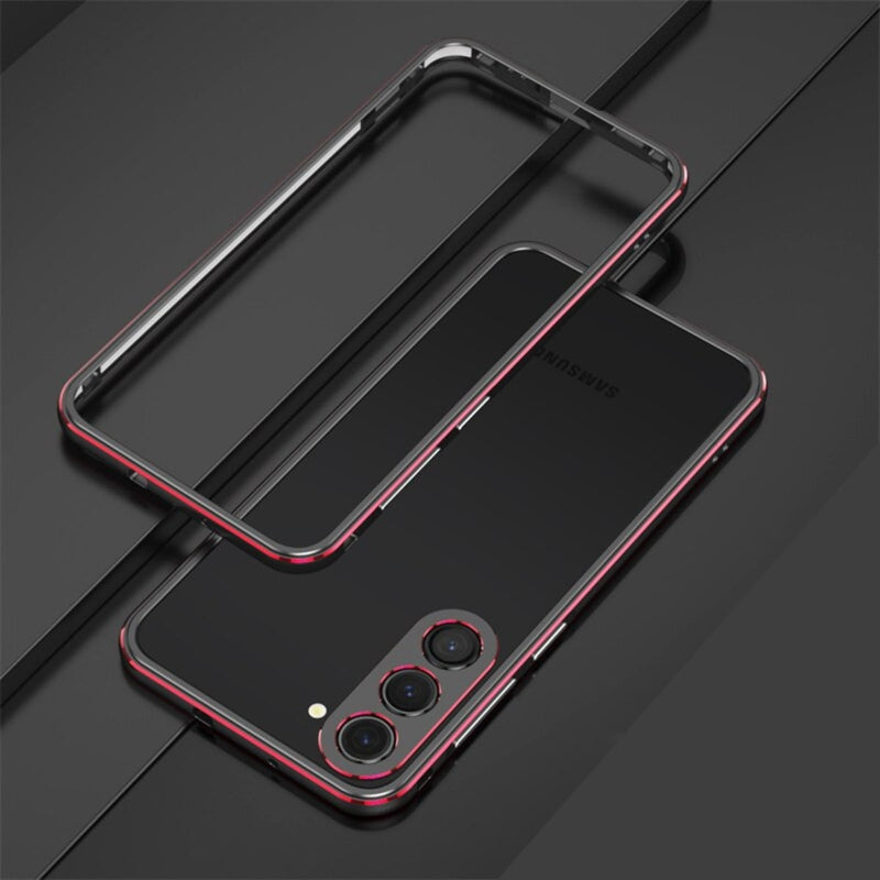 Aluminum Metal Bumper Frame Samsung Case, Samsung S26 Plus / Black Purple