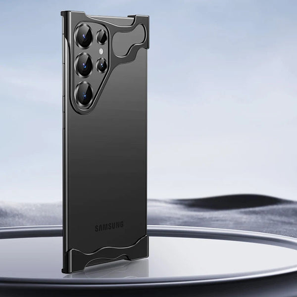 Aluminum Rimless Samsung Bumper Case - Exoticase - Samsung S24 Ultra / Black