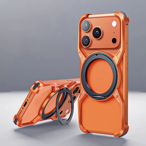Aluminum X Rimless iPhone Case-Exoticase-For iPhone 17 Pro Max-Orange Ring-Exoticase