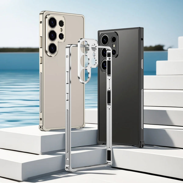 Coque Samsung avec cadre pare-chocs en aluminium 