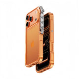 Aluminuma Lightweight Mechanical Metal iPhone Case-Exoticase-For iPhone 17 Pro Max-Orange Silver-Exoticase