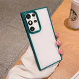 Armor Shockproof Matte Clear Samsung Case-Exoticase-For Samsung S23 Ultra-Dark Green-