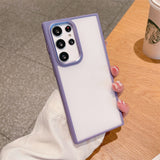 Armor Shockproof Matte Clear Samsung Case-Exoticase-For Samsung S23 Ultra-Purple-