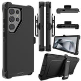 ArmorGuard Samsung Phone Case With Clip-Exoticase-For Samsung S25 Ultra-Black-Exoticase