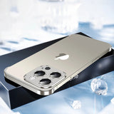 Bare Minimum iPhone Top Bottom And Camera Frames-Exoticase-For iPhone 17 Pro Max-Gray - Metal-Exoticase
