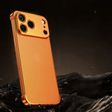 Bare Minimum iPhone Top Bottom And Camera Frames-Exoticase-For iPhone 17 Pro Max-Orange - Metal-Exoticase