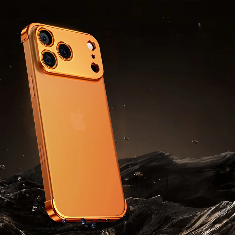 Bare Minimum iPhone Top Bottom And Camera Frames, For iPhone 17 / Orange