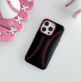 Baseball Knit Apple iPhone Case-Exoticase-For iPhone 14 Pro Max-Black-